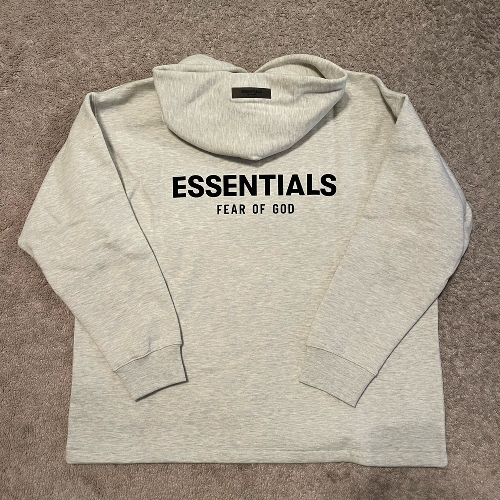Essentials Fear of God relaxed hoodie light oatmeal (SS22)